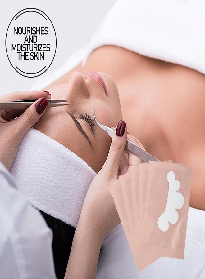 ماي اوكيو اب مجموعة أدوات تجميل فاخرة للعين من ماياكو-أب، ٥٠ زوجًا من ضمادات جل العين، ضمادات خالية من الوبر لمنطقة تحت العين لتركيب الرموش، قناع للعين (وردي) - Image 5